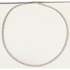 Ασημένιο κολιέ ριβιέρα με ζιργκόν (SN261)